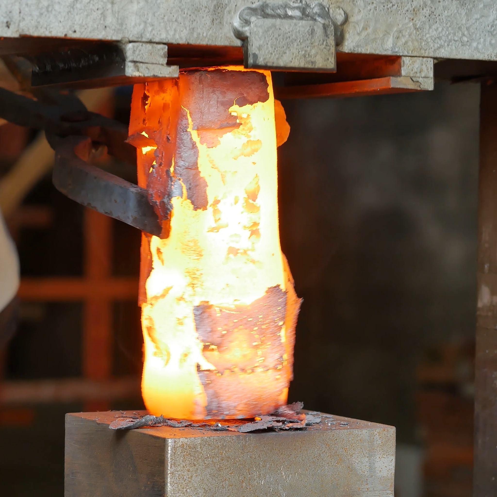 #damascus Making Nebula Damascus Skeleton knife from bearing balls This ...