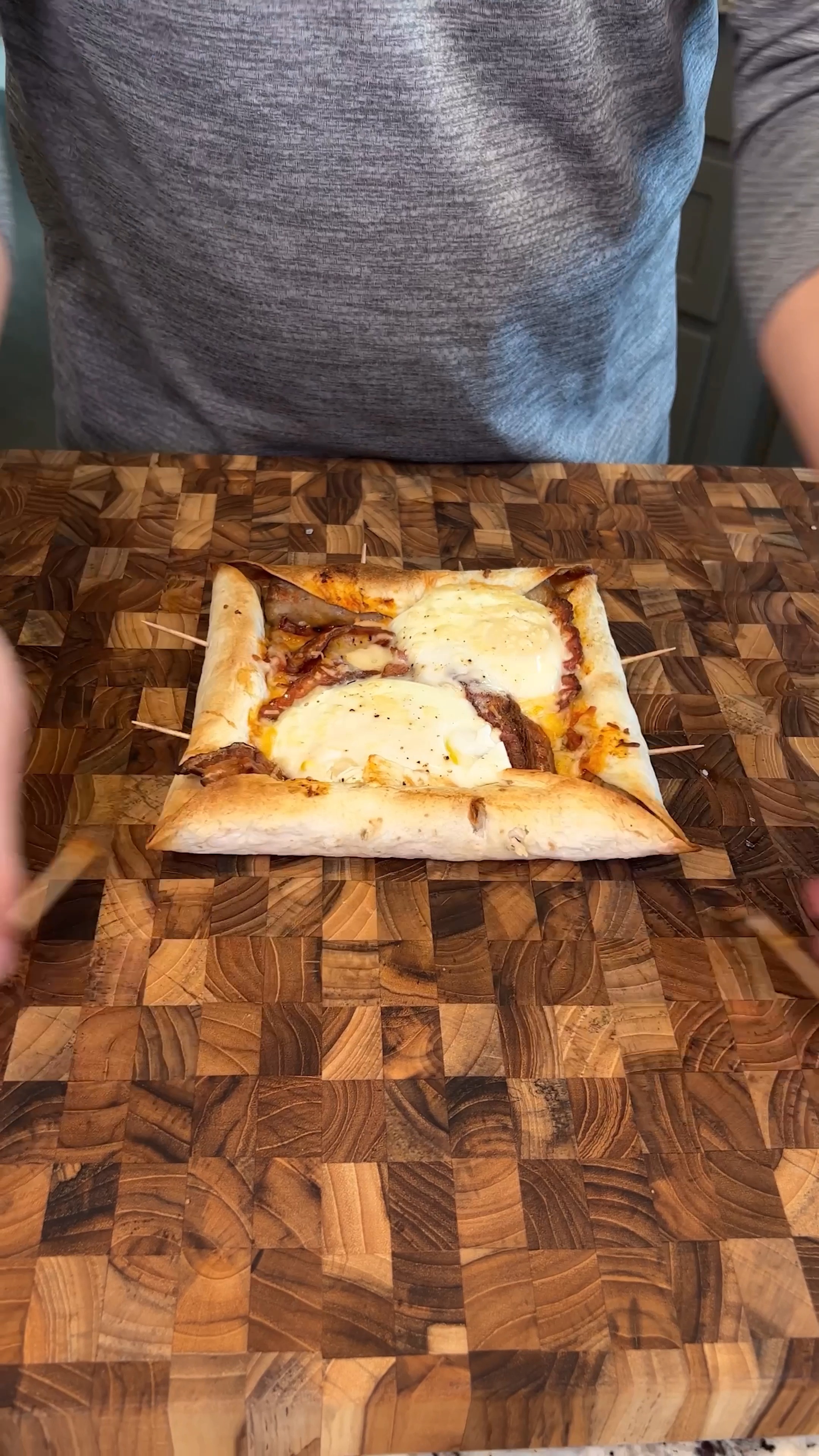 Breakfast Pizza with Stuffed Crust! 🤩 #satisfying #recipe #cooking ...