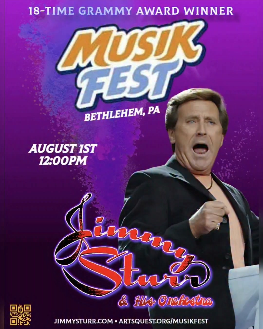 18-Time Grammy Award Winner Jimmy Sturr & His Orchestra will be at