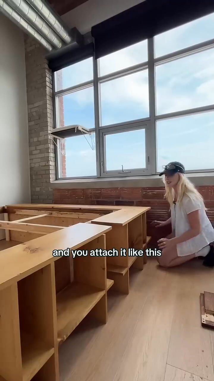 ikea bed to DREAM platform bed (in 18 seconds)🤭 #diy
