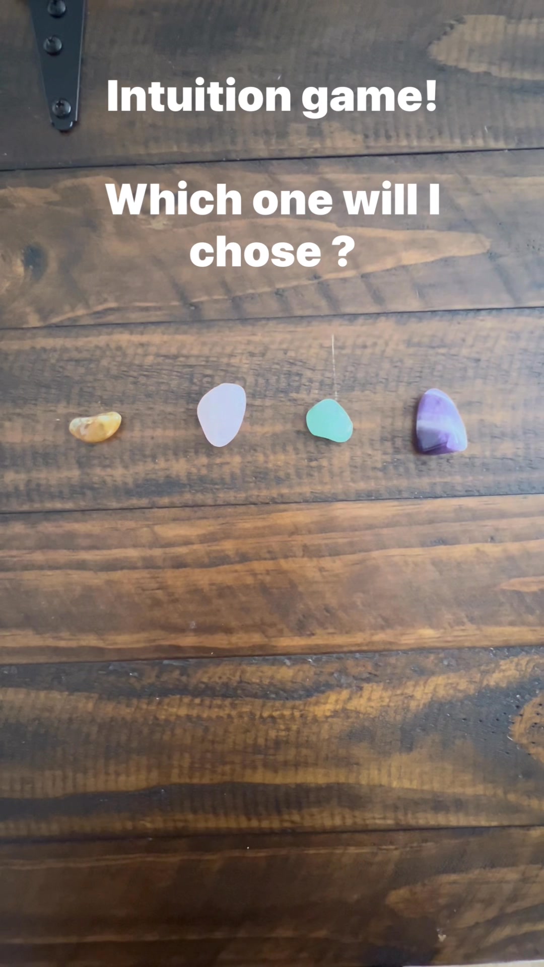 Try a little intuition game with me, see which one you were drawn to by ...