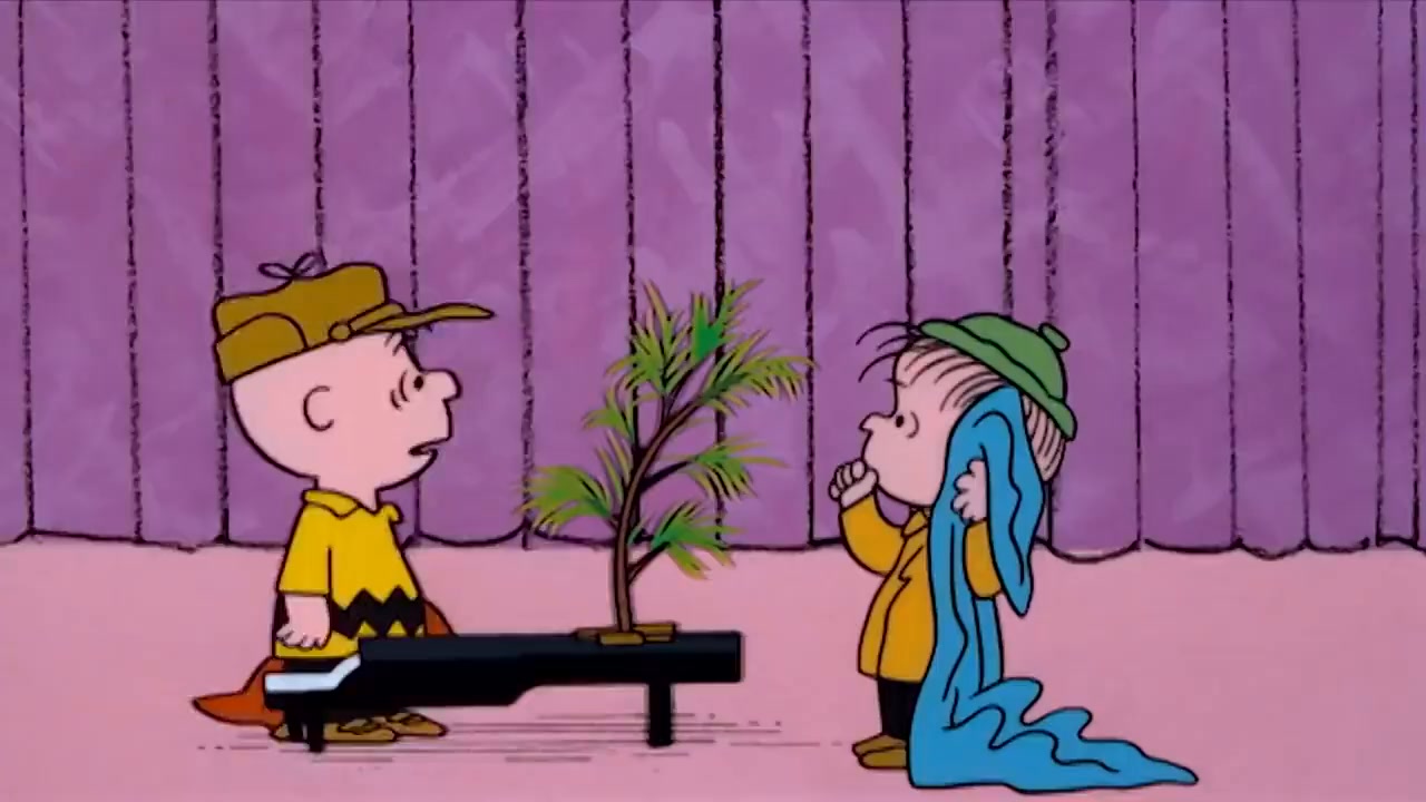 “When Linus recites Luke: 8-14, it’s the one time he isn’t holding his ...