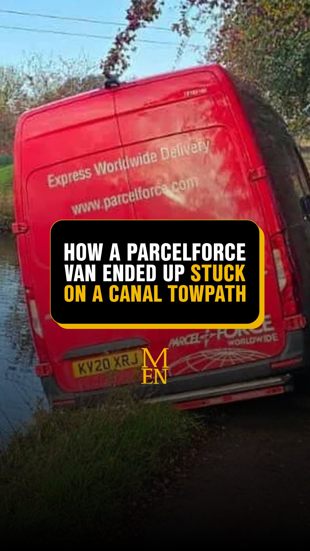 A delivery driver ended up in a sticky situation after following sat ...