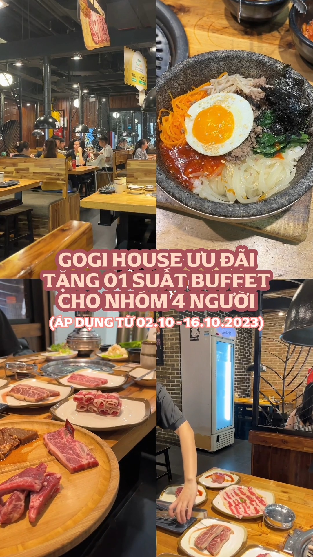 GOGI TẶNG 01 SUẤT BUFFET CHO NHÓM 4 NGƯỜI 🔥 Lấy voucher tại đây: bit.ly ...
