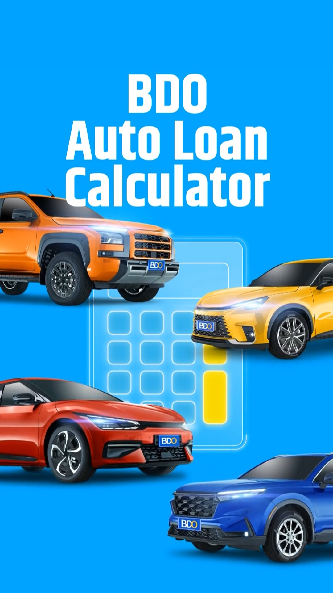 Planning to buy a new car? Use the BDO Auto Loan Calculator to compute ...
