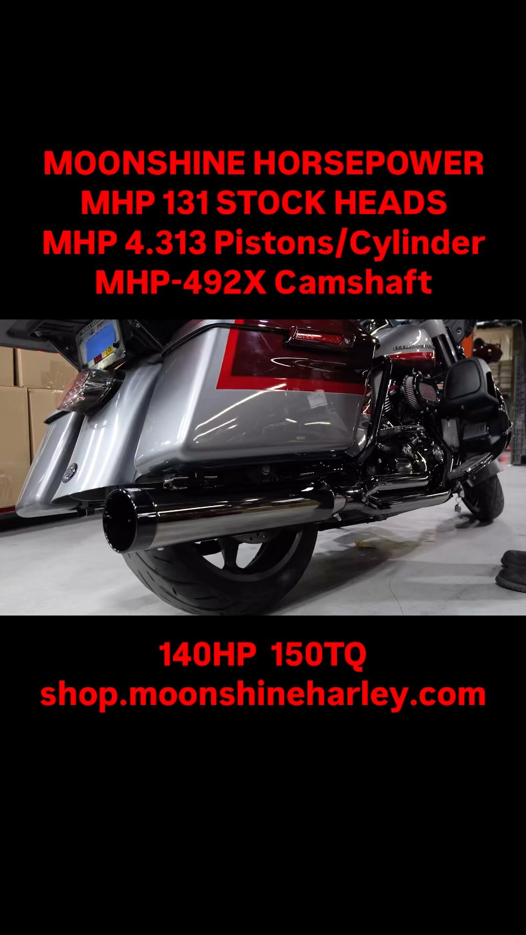 MOONSHINE HORSEPOWER MHP 131ci Build with STOCK heads 140HP 150TQ • MHP ...