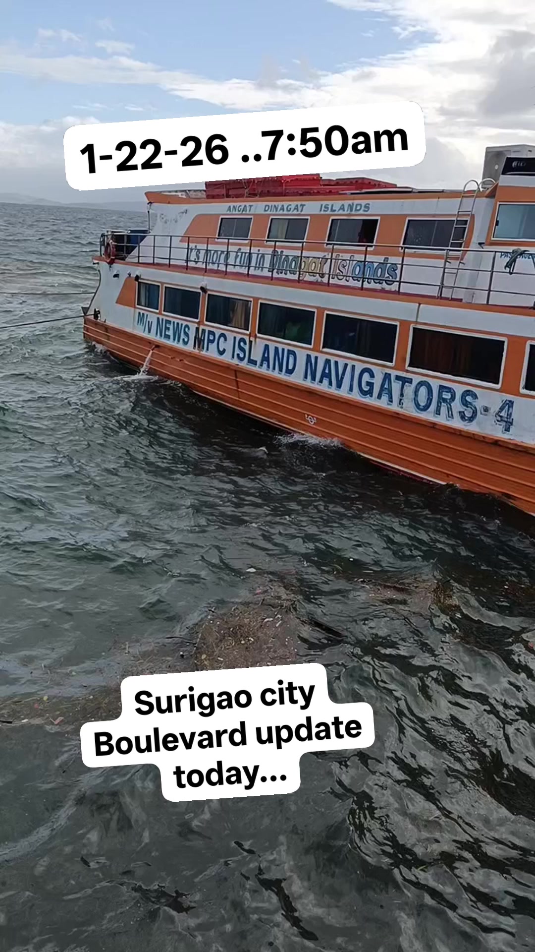 Surigao city Boulevard update today.... weather update jan.22,26.keep ...