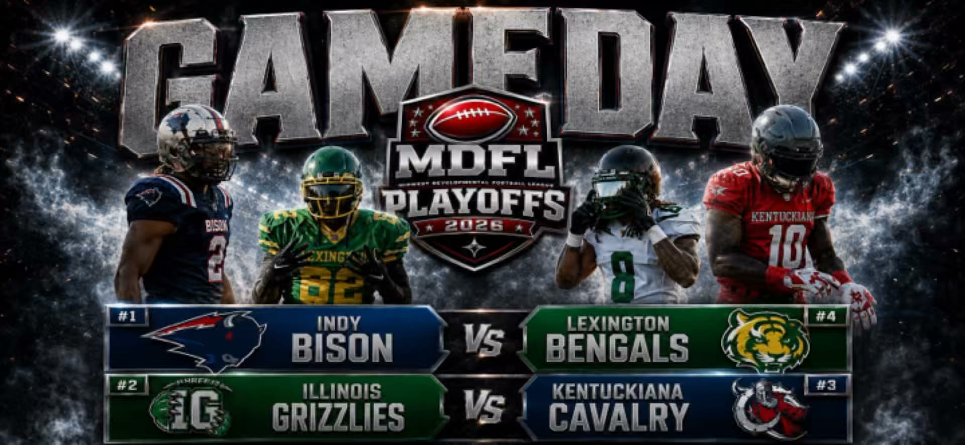 🔥 GAMEDAY — MDFL SEMIFINALS! 🔥🏆 THE FINAL FOUR IS SET. Four