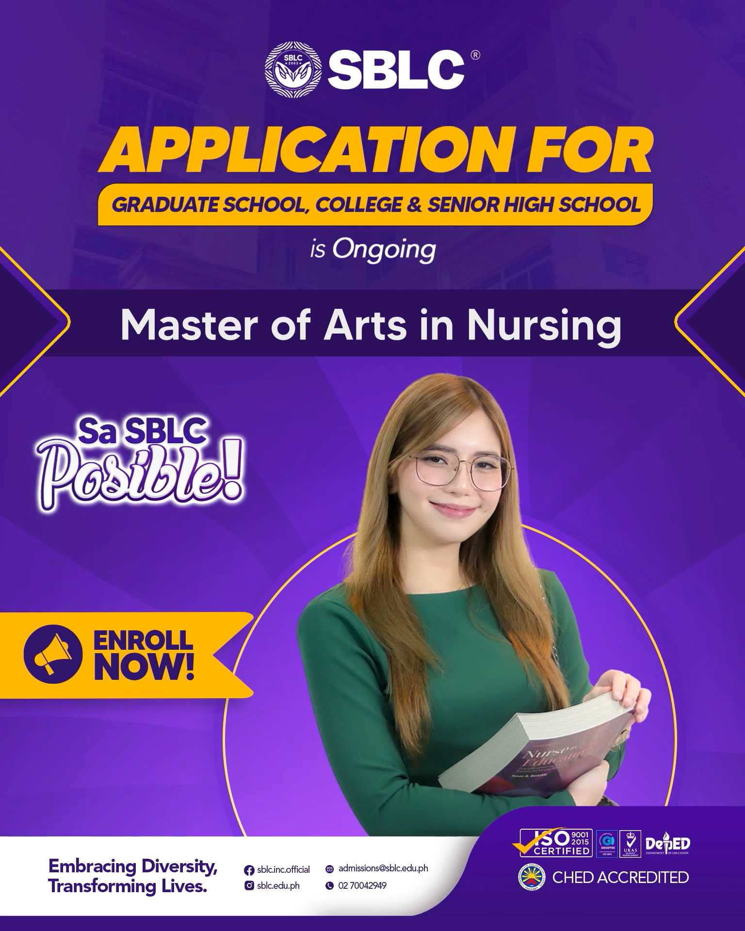 SBLC - 𝐀𝐏𝐏𝐋𝐈𝐂𝐀𝐓𝐈𝐎𝐍 𝐅𝐎𝐑 𝐆𝐑𝐀𝐃𝐔𝐀𝐓𝐄 𝐒𝐂𝐇𝐎𝐎𝐋, 𝐂𝐎𝐋𝐋𝐄𝐆𝐄, & 𝐒𝐄𝐍𝐈𝐎𝐑... | Facebook