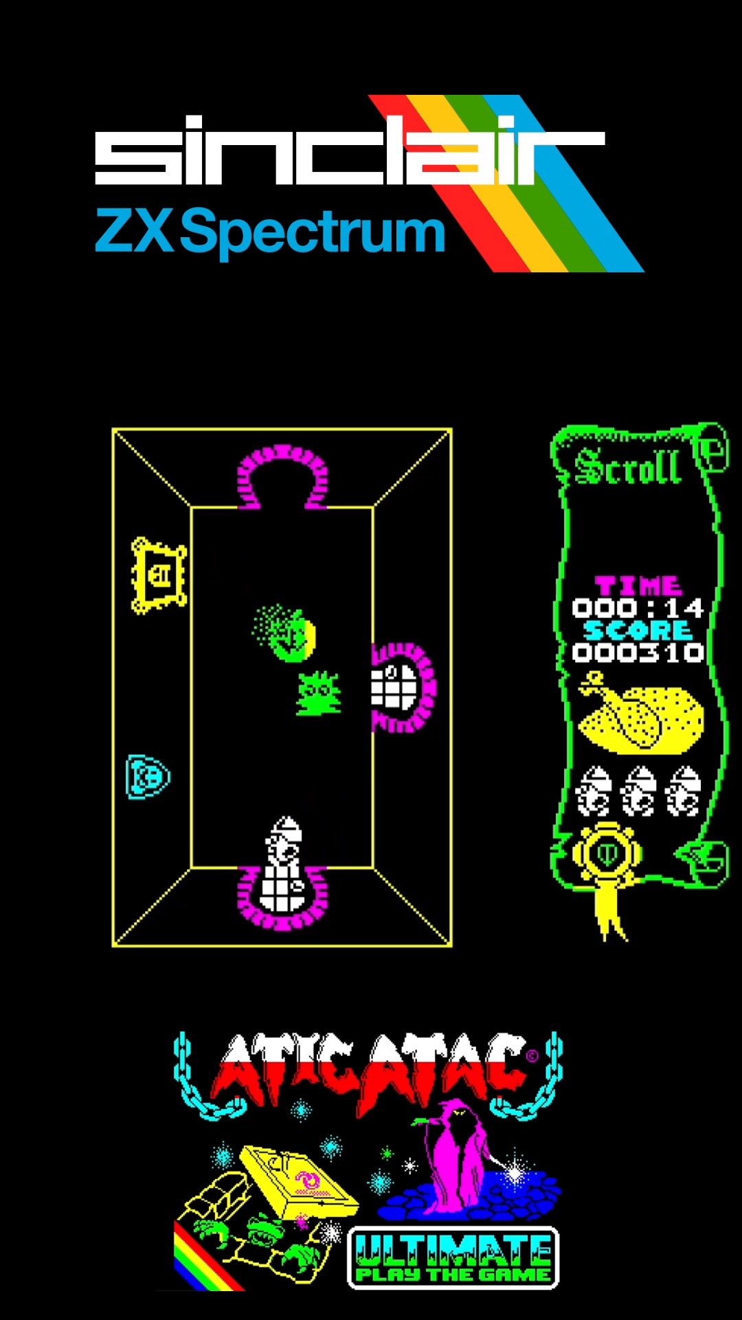 ATAC パッチ One of the creepiest classics of the 8-bit era 👻🕹️ Atic Atac on