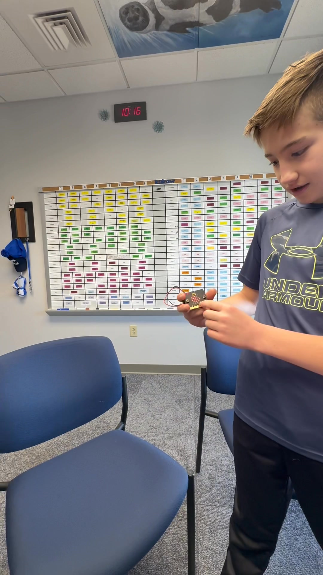 Two students from Mrs. Schlichting’s Tech B class are sharing what they ...