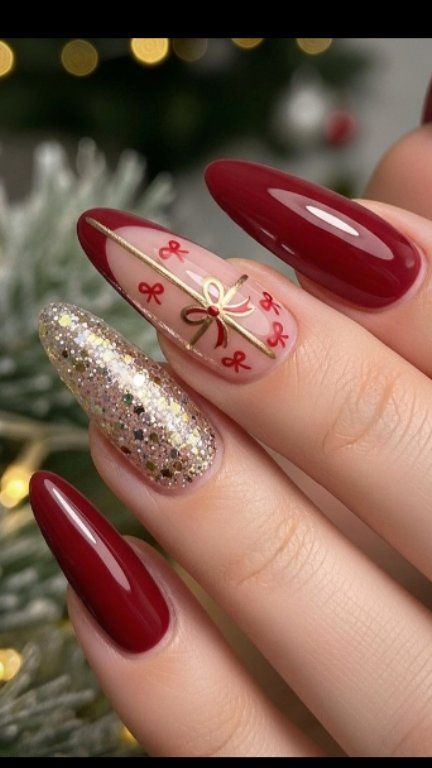 Cute christmas nail art design inspirations