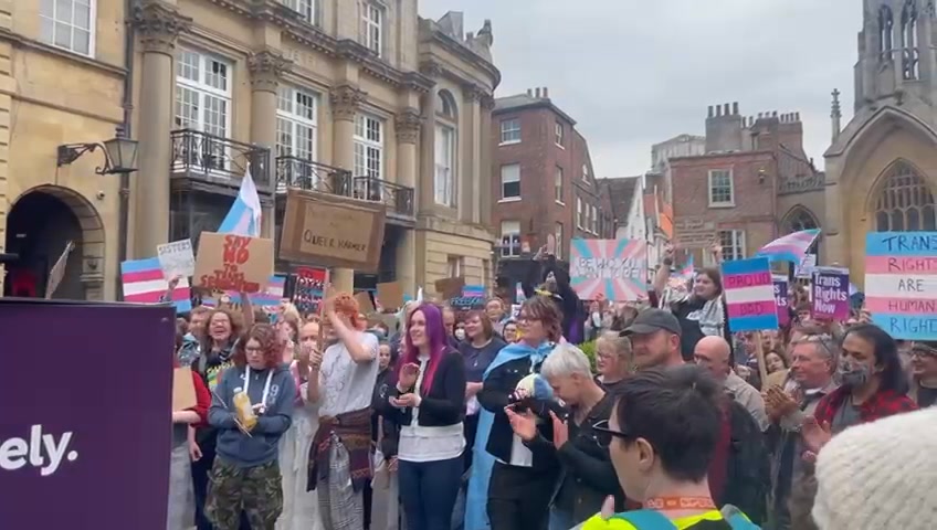 Hundreds of people came together in the centre of York to protest the ...