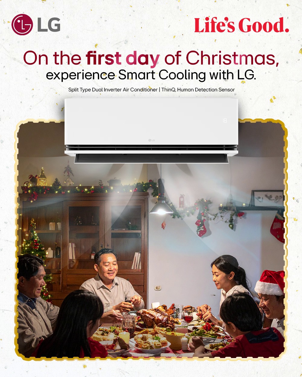 This holiday, let LG Split Type Dual Inverter Deluxe Aircon adjust to ...