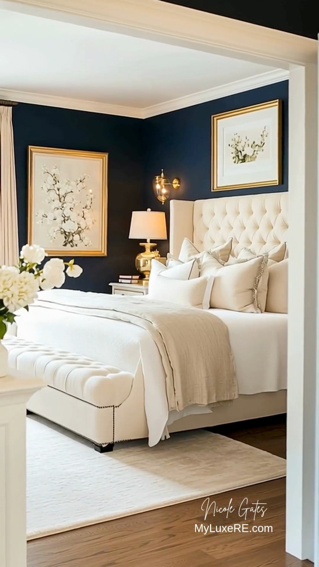 Gorgeous home in navy blue #decor #bedroomdesign #kitchendesign # ...