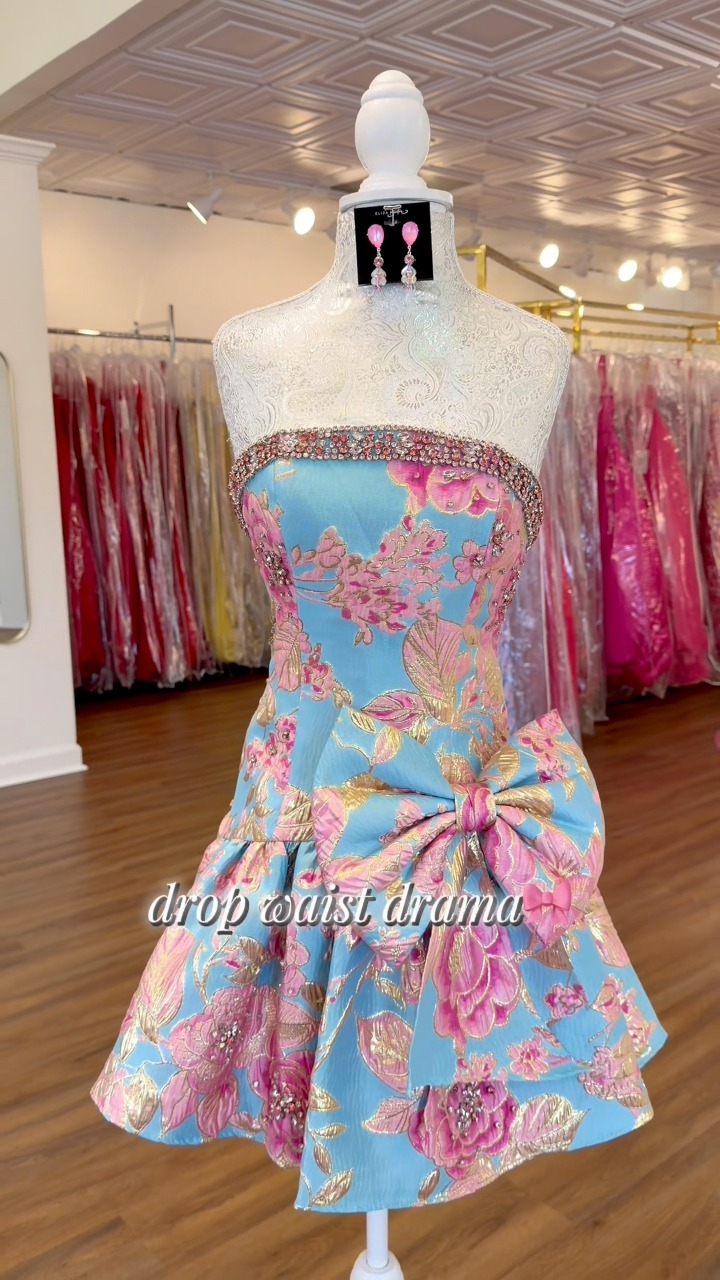 formal dress shops in greenville nc A dramatic drop waist moment🎀, #hoco #hocodress #homecoming #prom #pageant @Ava Presley Official | Crownies Couture REWARDS