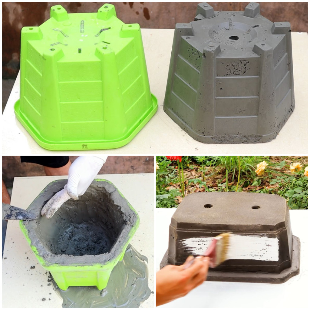 DIY concrete pot ideas 🌼🌻 | DIY concrete pot ideas 🌼🌻 | By MetDaan Tips