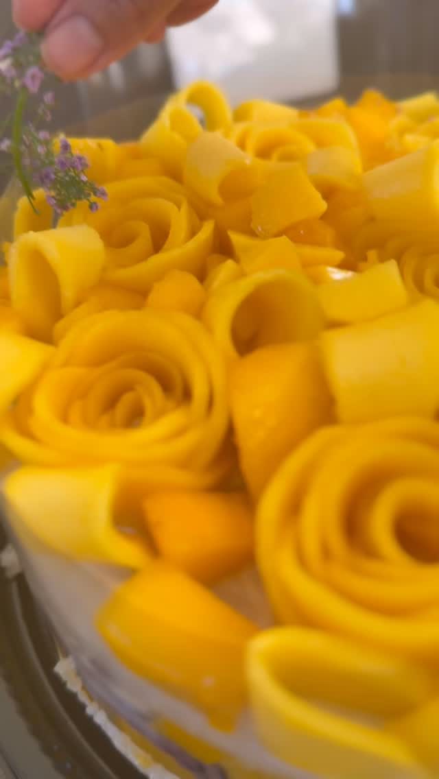🌸 A masterpiece in every layer — coconut cream, fresh mango, and ...