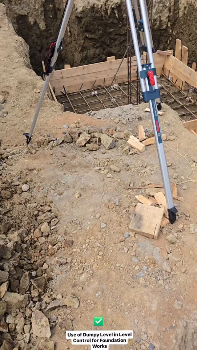 Use of a Dumpy Level in Level Control During Foundation Works Dumpy ...