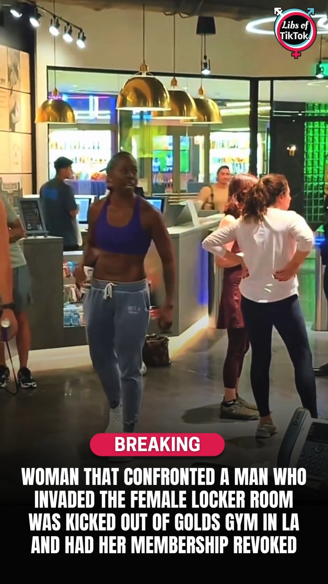 OMG. The woman that confronted a MAN who invaded the FEMALE locker room ...