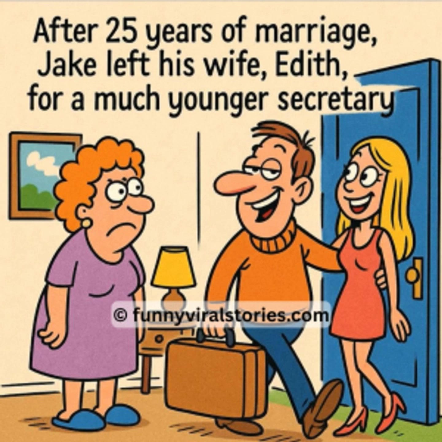 After 25 years of marriage, Jake left his wife, Edith, for a much ...