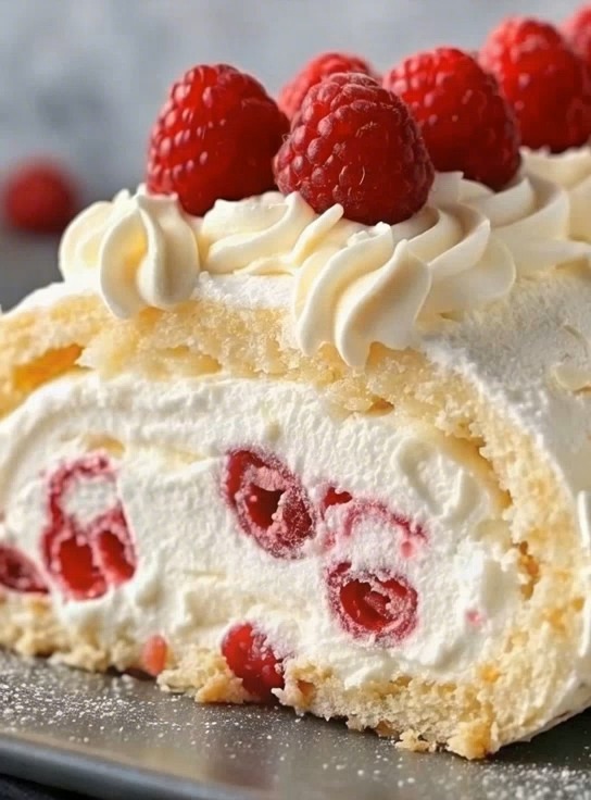Raspberry Meringue Roulade Ingredients: 4 large egg whites, at room ...
