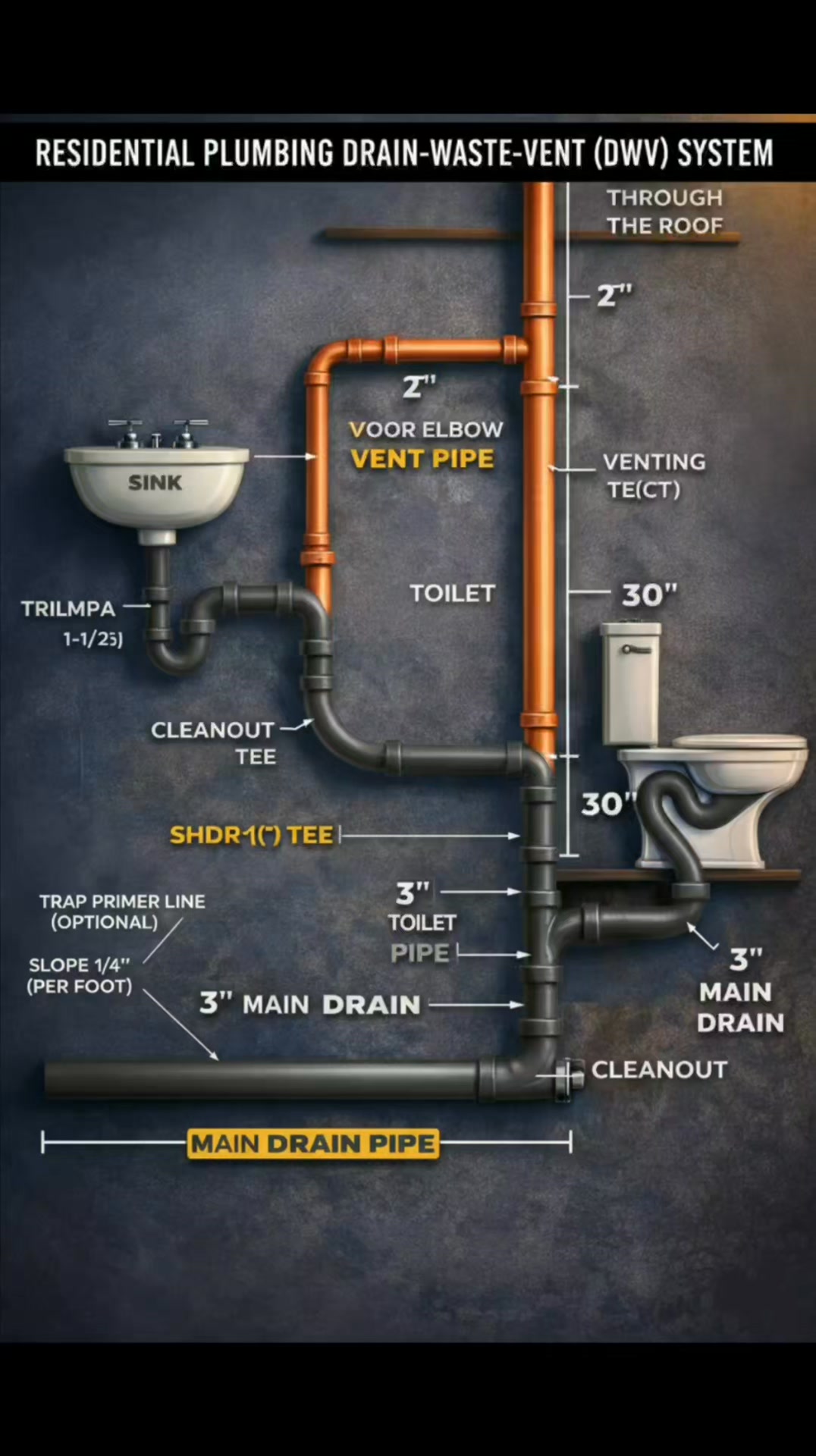🛠️🚰🏠 𝙍𝙀𝙎𝙄𝘿𝙀𝙉𝙏𝙄𝘼𝙇 𝙋𝙇𝙐𝙈𝘽𝙄𝙉𝙂 𝘿𝙍𝘼𝙄𝙉-𝙒𝘼𝙎𝙏𝙀-𝙑𝙀𝙉𝙏 (𝘿𝙒𝙑) 𝙎𝙔𝙎𝙏𝙀𝙈 Efficient flow ...