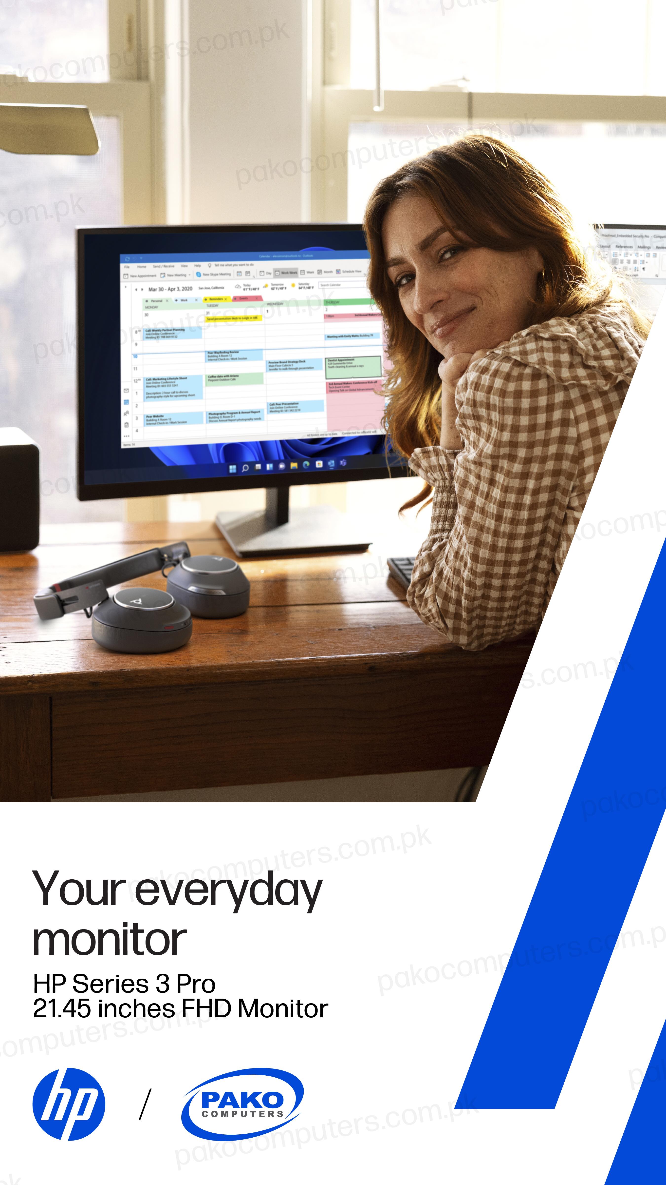 HP Series 3 Pro 21.45-inch FHD Monitor - 322pe Smooth Viewing. Smart ...