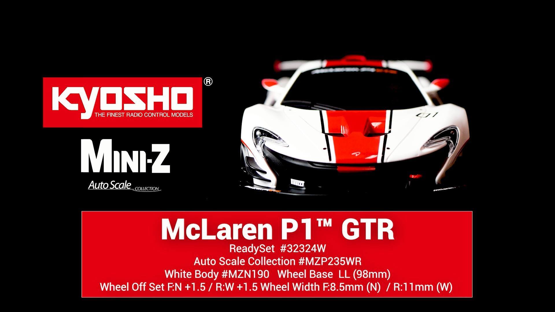 Everything to the limit! Kyosho Mini-Z McLaren P1 GTR Mini-Z RWD