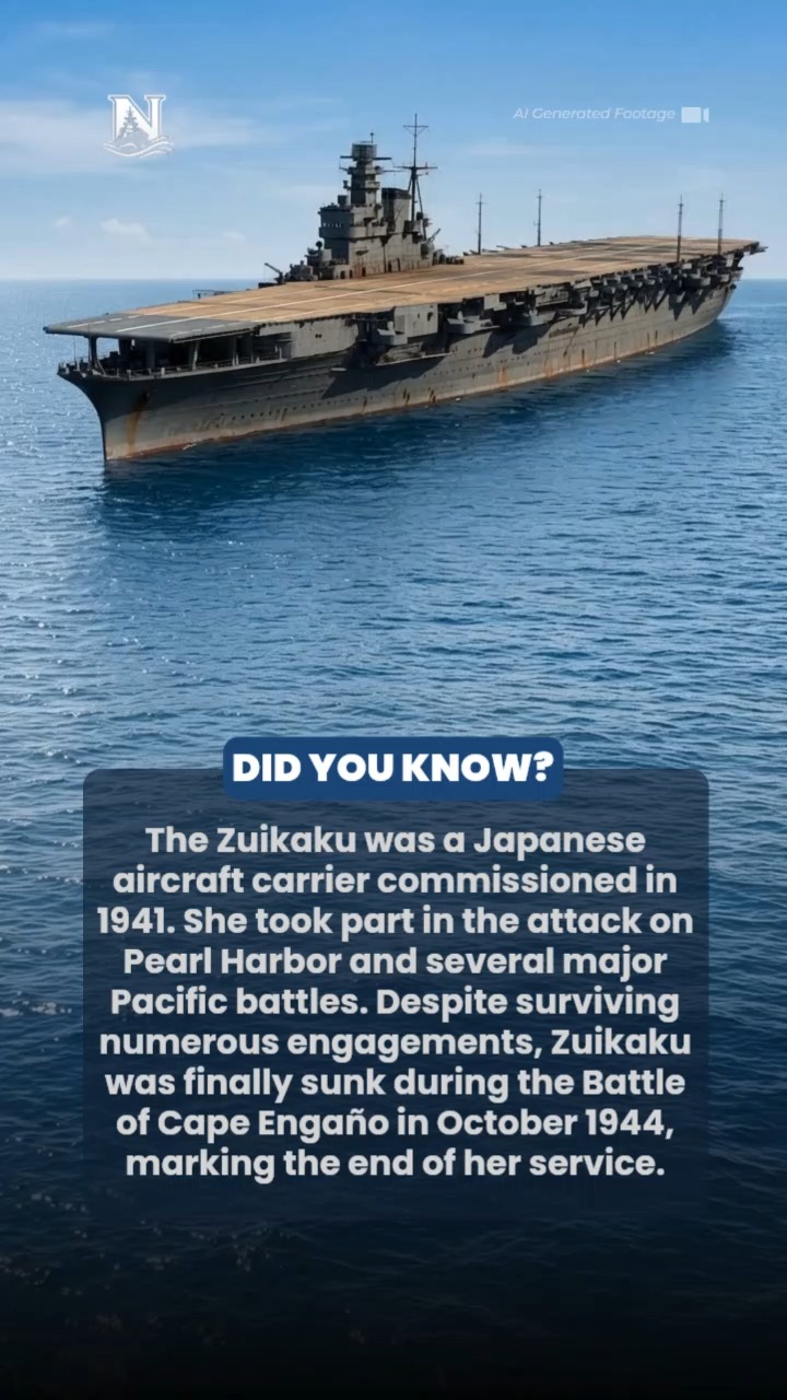 The Japanese aircraft carrier Zuikaku was one of the most active
