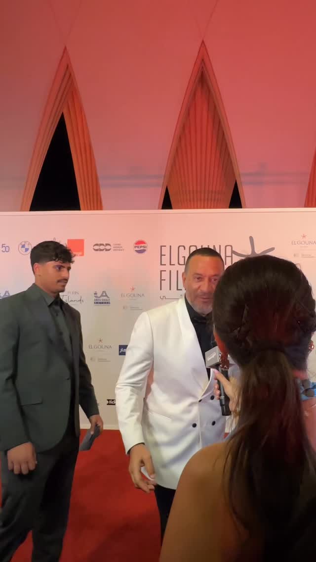 ماجد ونجمه الصغير منورين مهرجان الجونة.. Pleasure to chat on the carpet ...