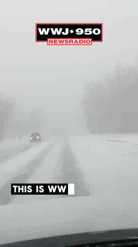 Snow squalls and very high winds causing white out conditions in ...