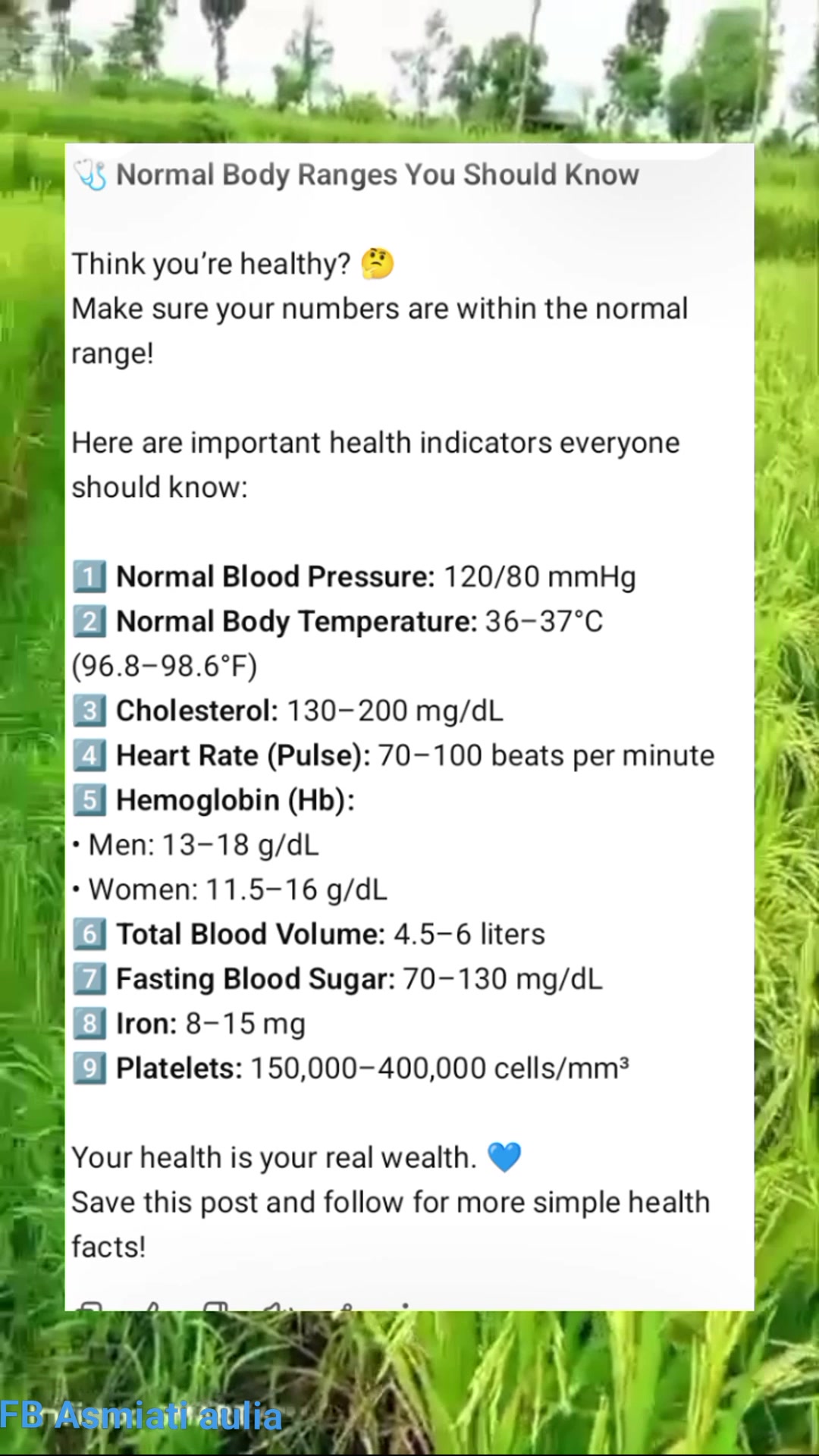 Normal Body Ranges You Should Know #internationalreels #healthietips # ...