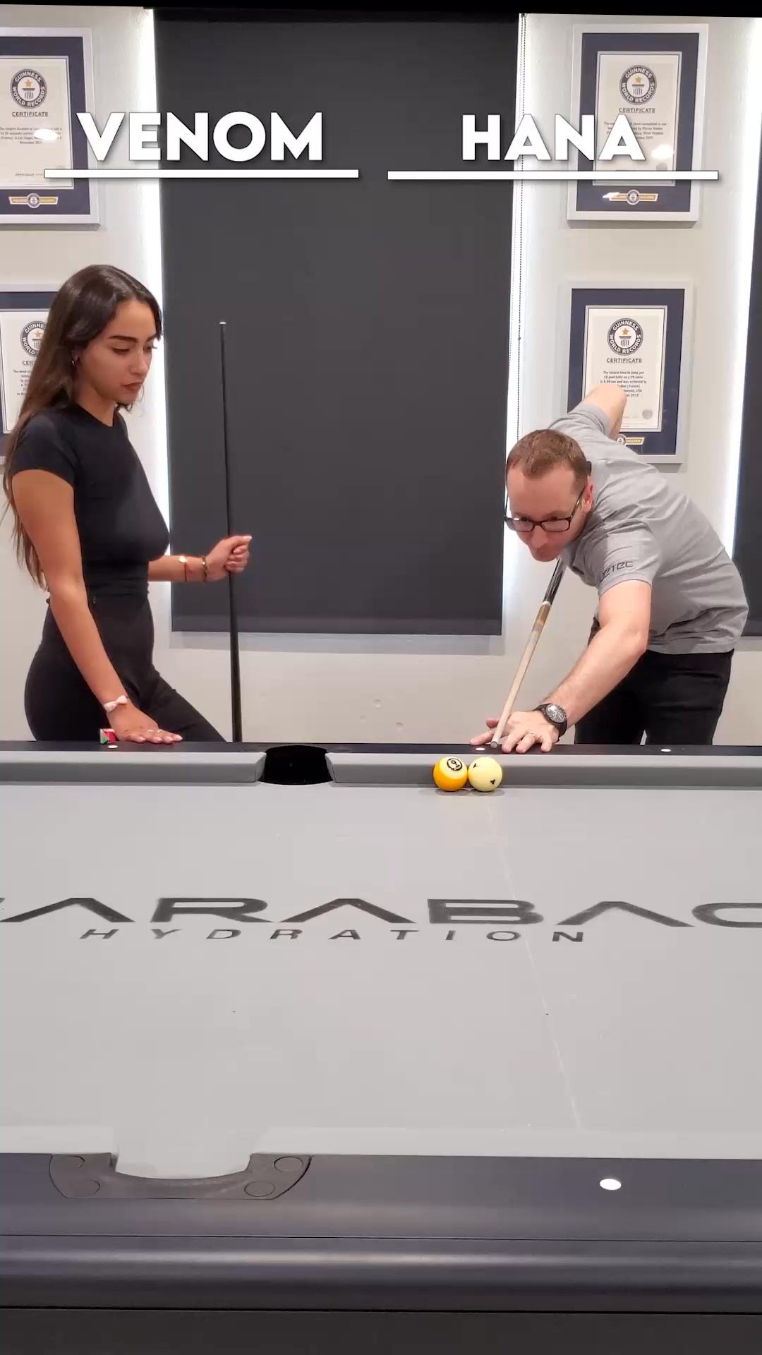 3 EASY POOL TRICKS with Hana . Yep trick shots are fun :) #snooker
