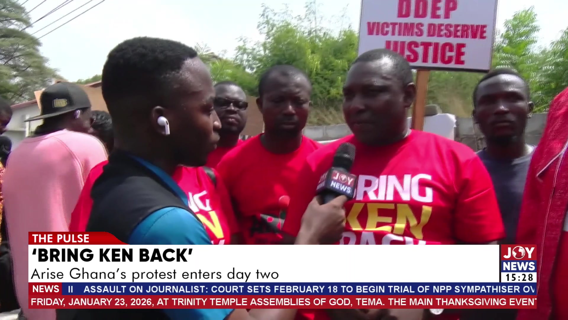 Bring Ken back: Arise Ghana’s protest enters day two. #JoyNews ...