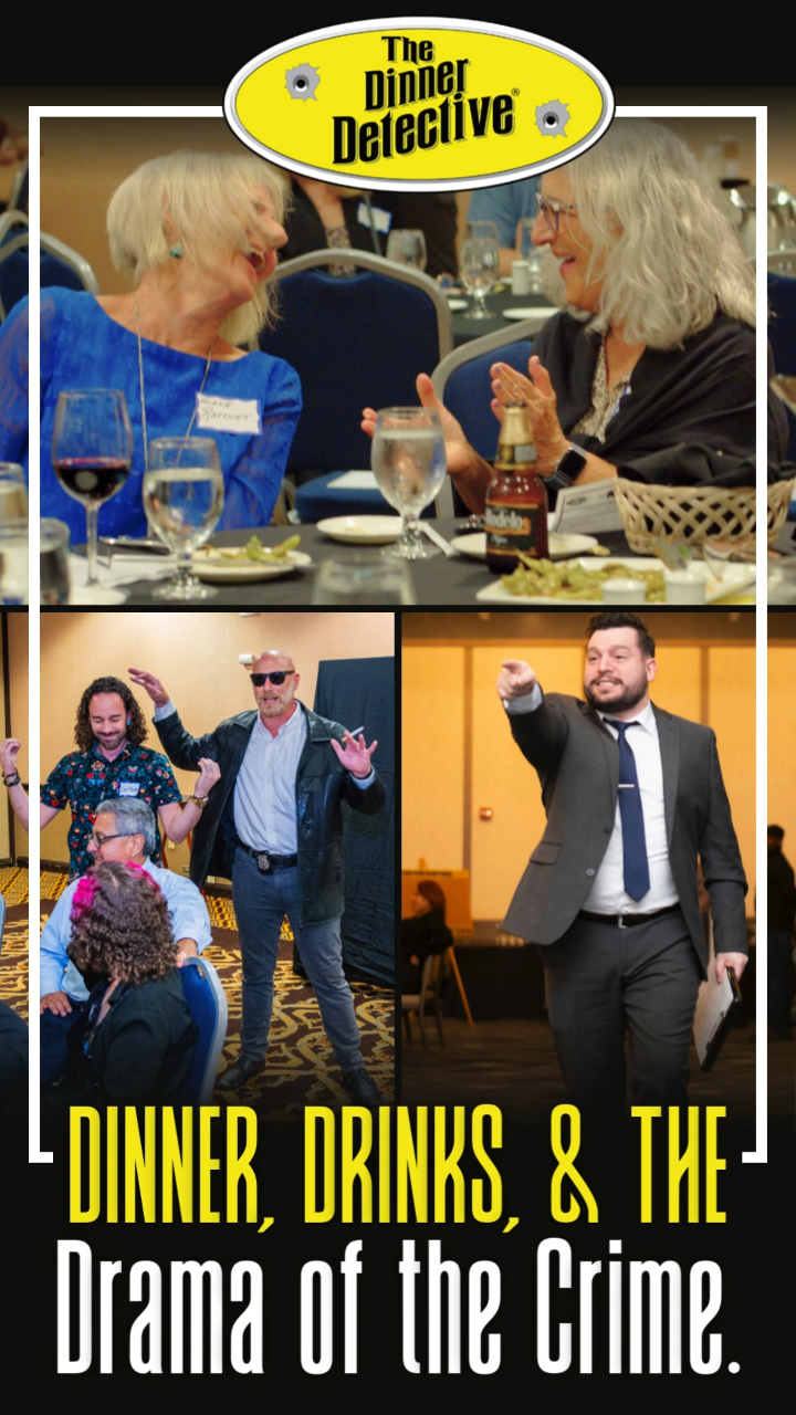 Put down the puzzles and solve a real-life true crime! Sharpen your deduction skills and enjoy a hilarious, challenging night out. Ready for the challenge? 🧠 #DinnerDetective #BrainGames 