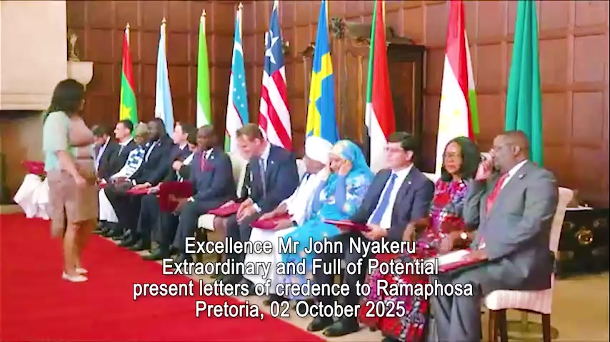 La présentation ce 3 Octobre 2025, par S.E. M. Nyakeru Kalunga John, de ...