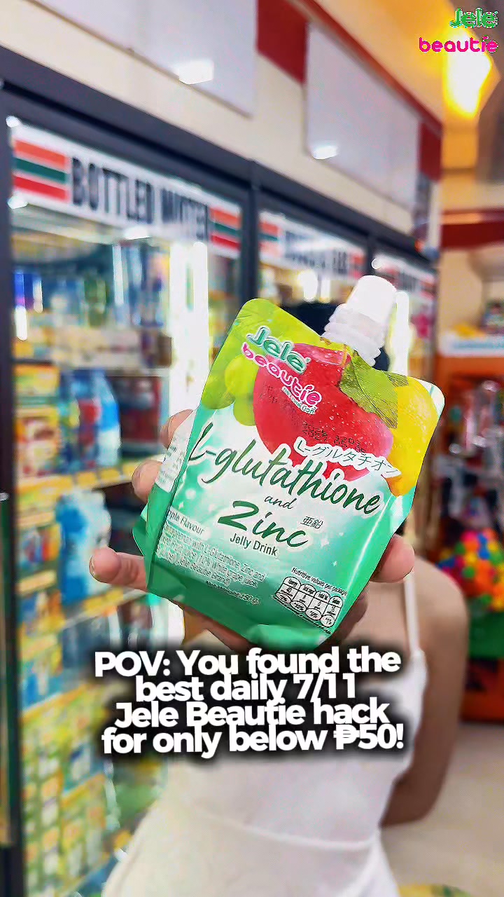 glutathione philippines store Glow up on the go? Say less 💖, Jele Beautie now at 7/11 na! 🏃‍♀️🥤, 🎥: Bernardine Shen | JELE Gluta White Vitamin C