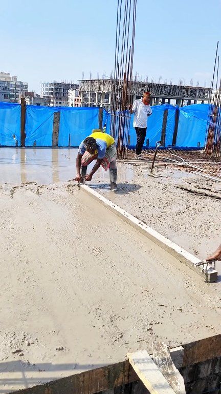 Slab casting leveling process. #slab #casting #concrete #leveling # ...