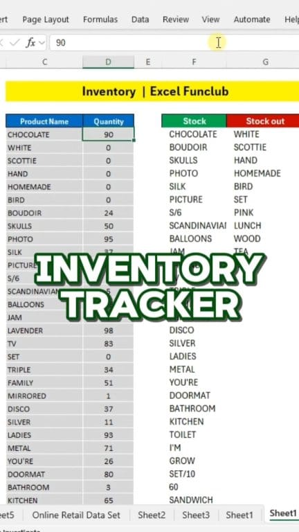 Excel Inventory Tracker‼️ Excel tips and tricks #exceltips #exceltricks ...