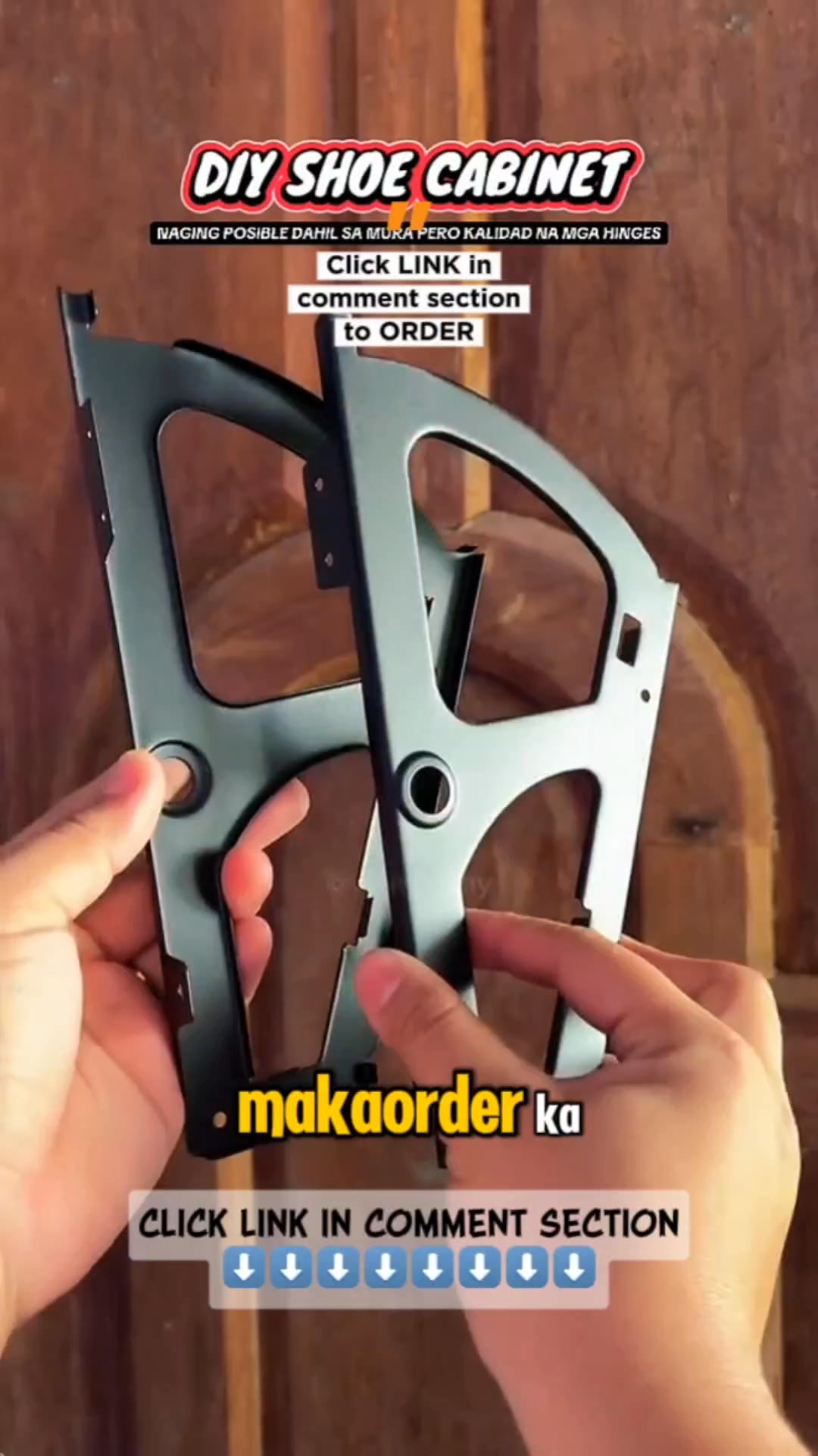 Set of 2 Shoe Cabinet Hinges Steel Shoe Rack Shelf Flip Rack Hardware ...