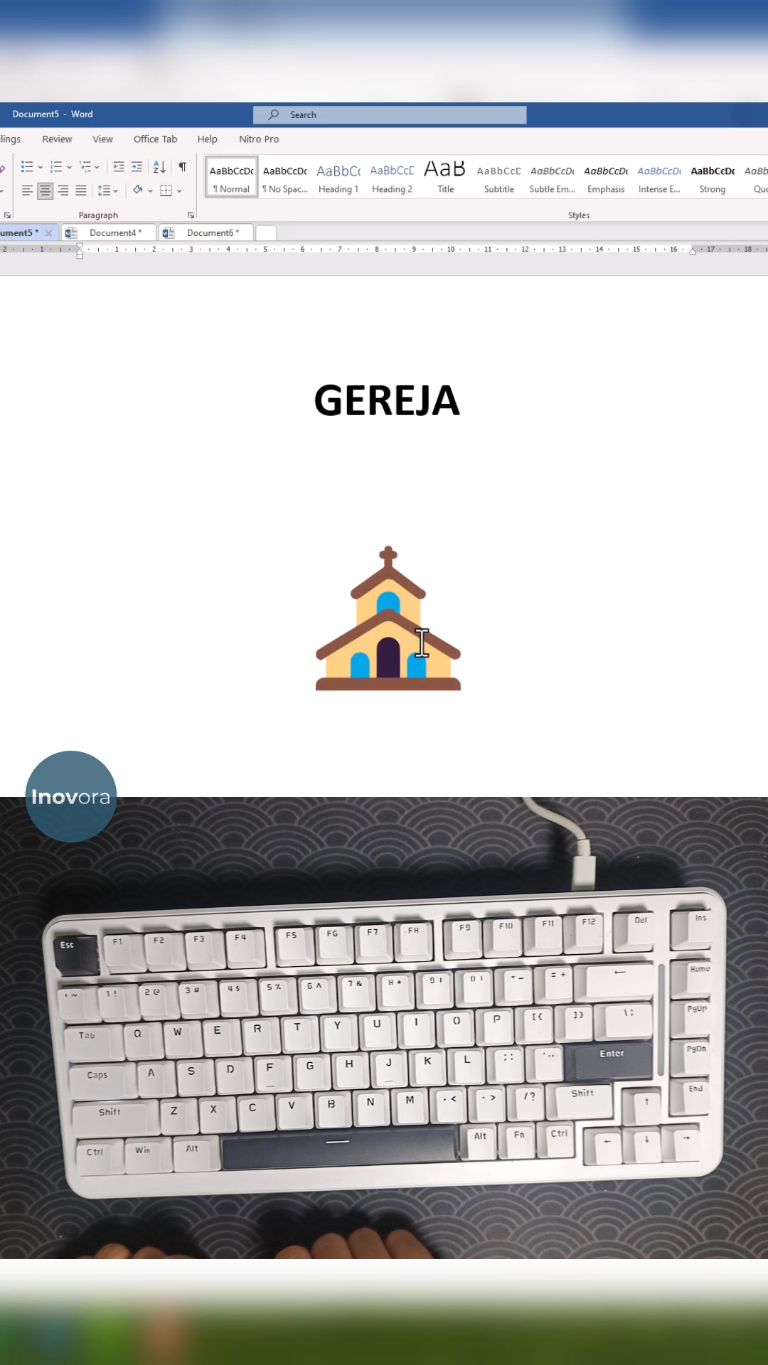 Cara cepat menampilkan ikon gereja di Word! #MicrosoftWord #TipsWord # ...