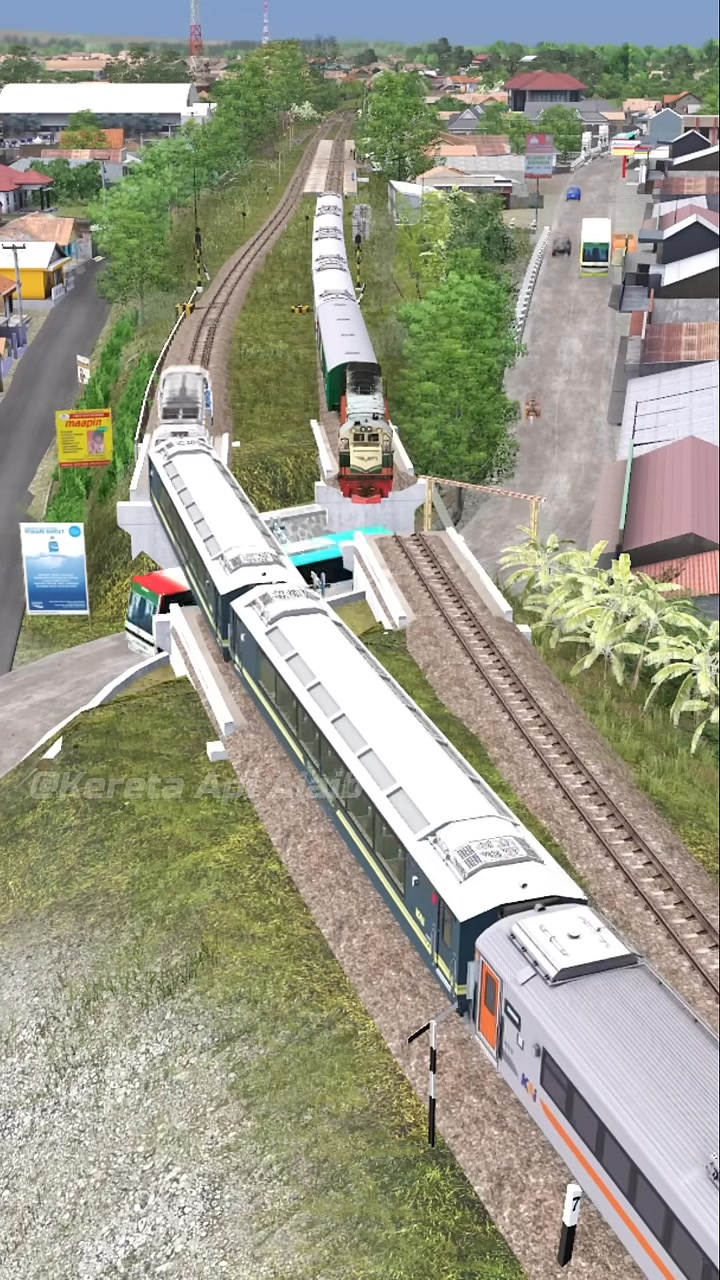 jembatan jalur kereta api putus,lalu bagaimana kereta api melewatinya ...