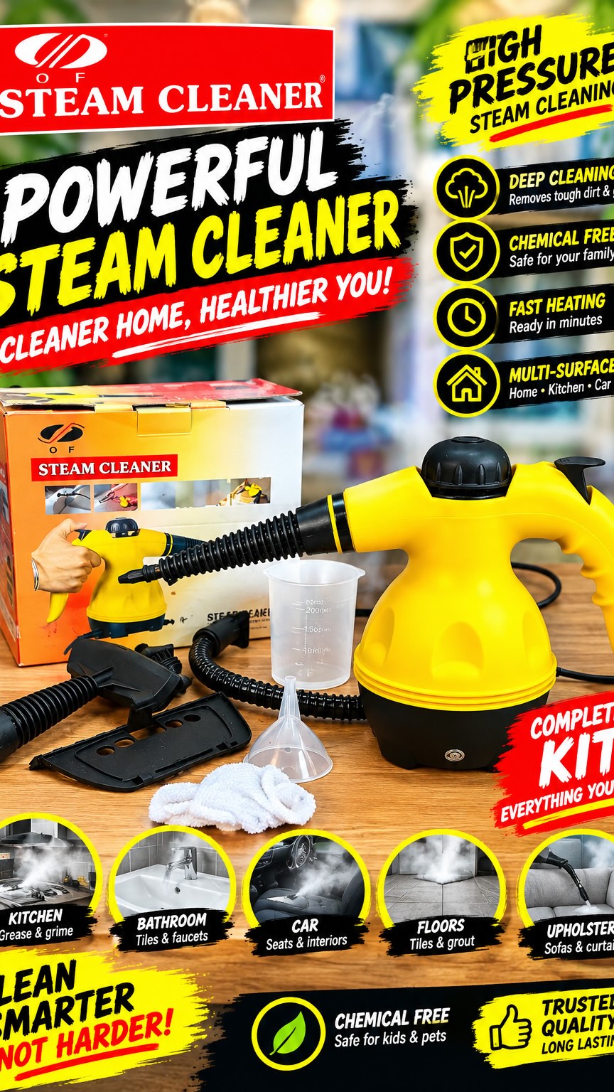 MLMLANT ハンドヘルドガーメントスチーマー Handheld Steam Cleaner with Double Safety Lock is equipped with