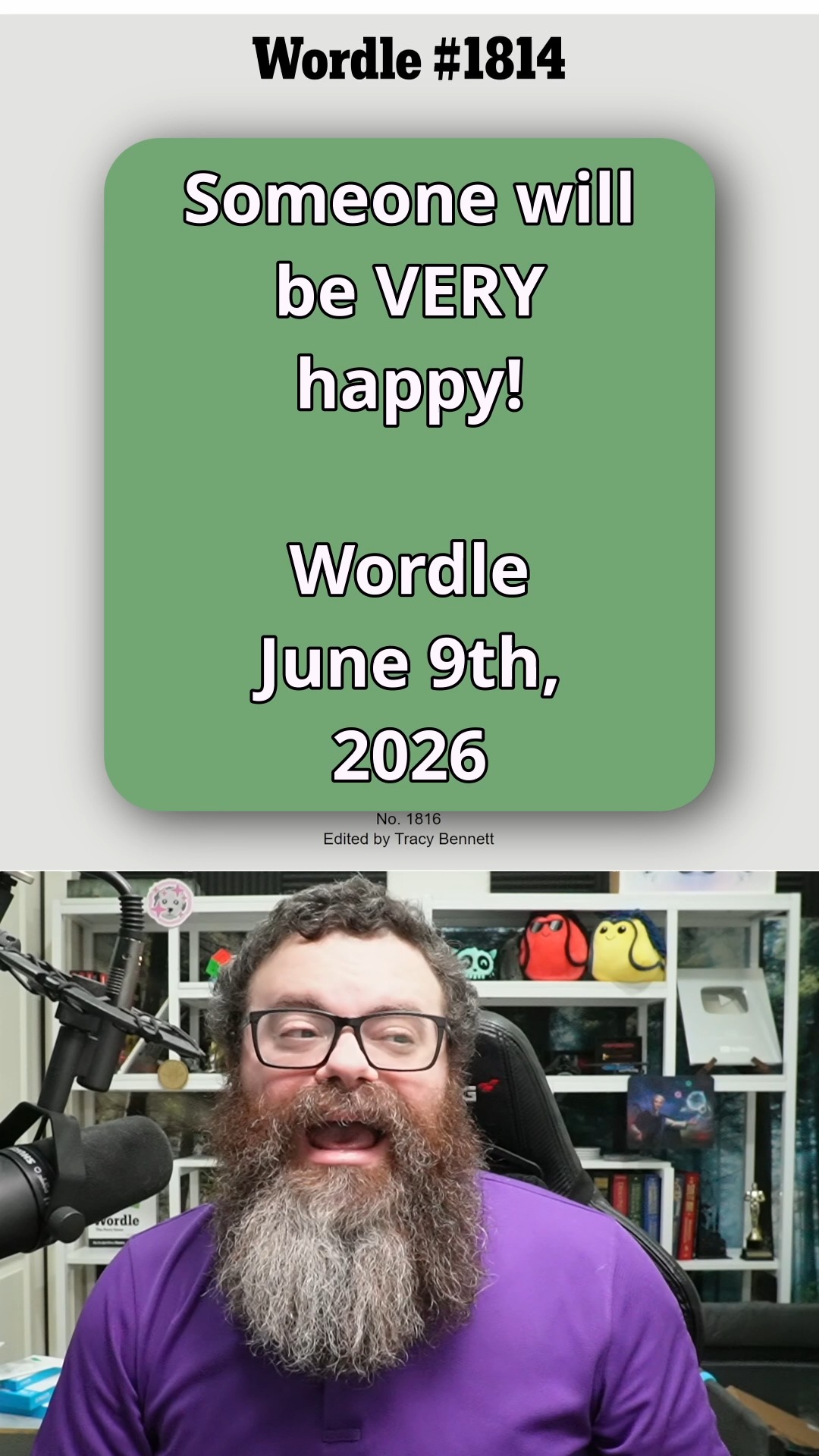 It happened! Wordle June 9, 2026 1816 #wordle #nytgames #wordletok