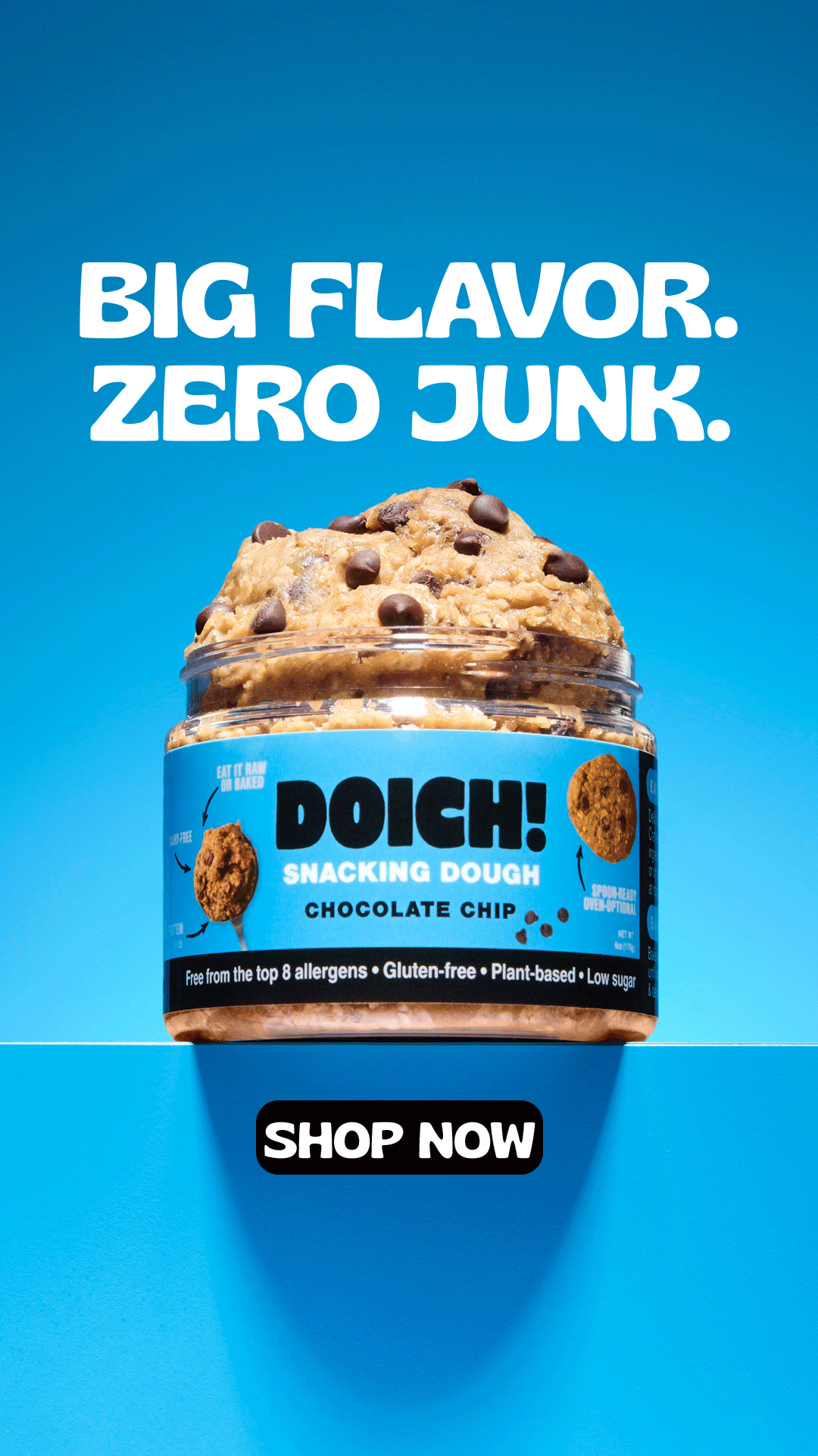 Meet THE official snacking dough 🍪 Raw or baked. By the handful. Doich ...