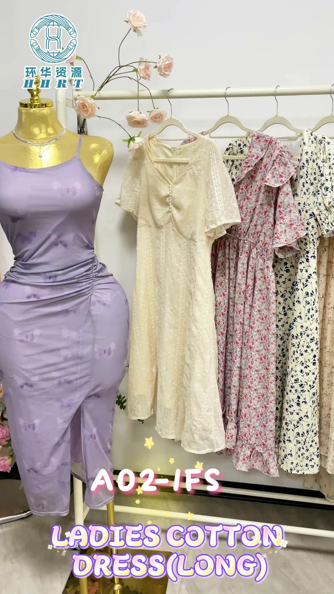 Huge Variety of Cotton Long Dresses – Mix & Match Your Order.From floral maxi dresses to casual solid-color long dresses, our warehouse is stocked with thousands of premium second-hand cotton pieces 