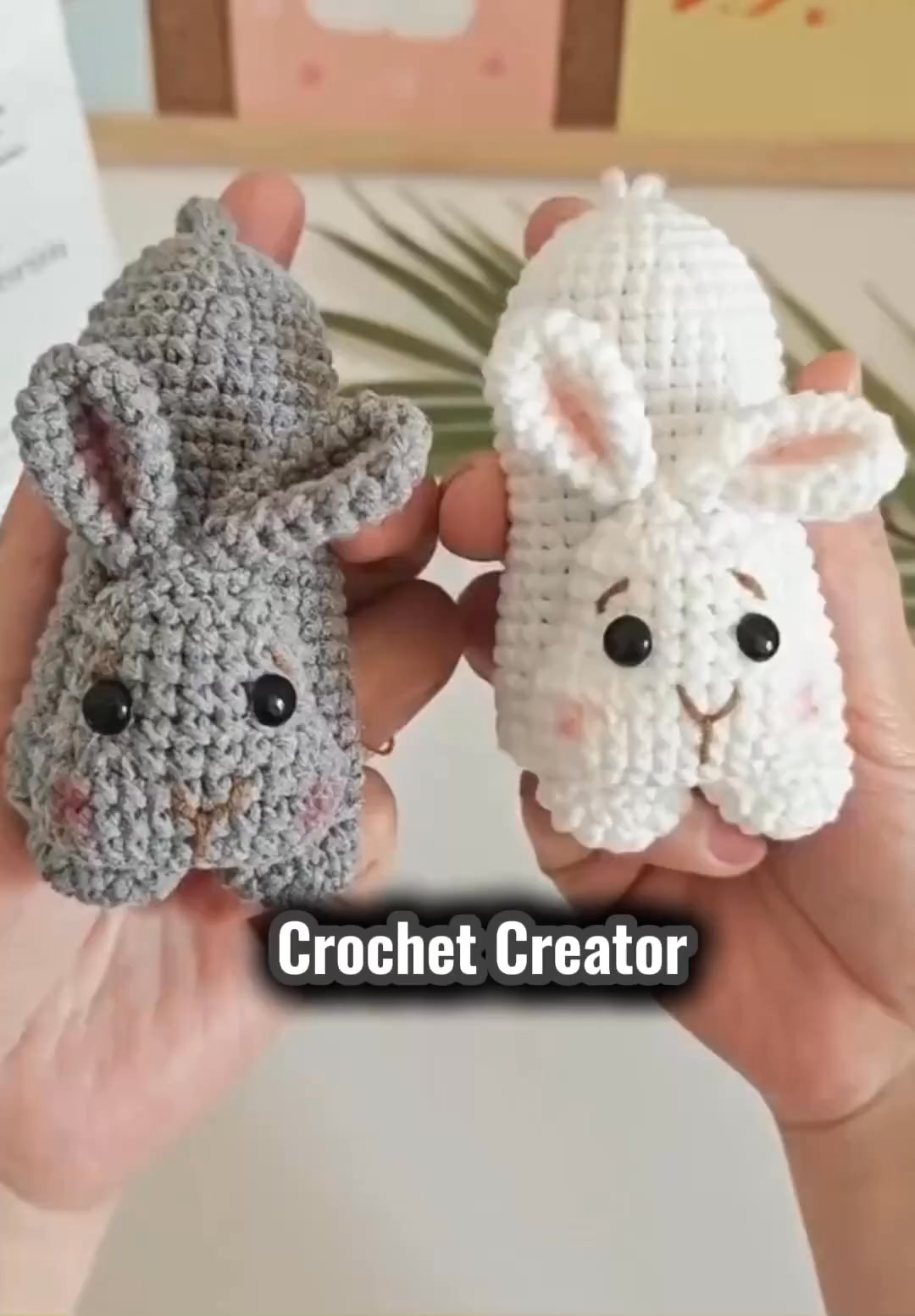 Crochet lovely bunny key cover 🐰🔑 #crochet #crochetbeginner # ...