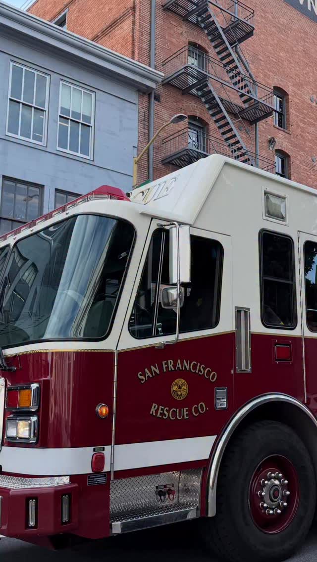 SFFD and SFPD are clearing the scene of a multi-car accident on Turk St ...
