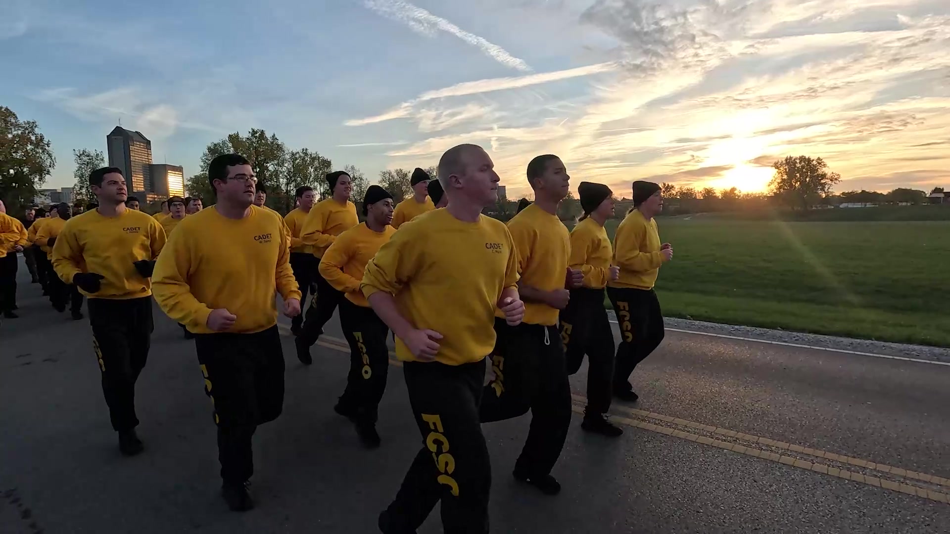 THE TRADITION RETURNS - THE HONOR RUN This morning, our cadets laced up ...